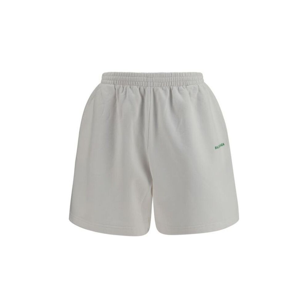 Balenciaga White Cotton Bermuda Men's Shorts